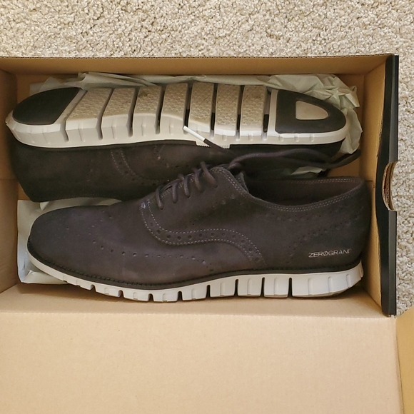 Cole Haan Zerogrand Suede Wingtip Oxford Shoes 11.5 - Picture 5 of 5